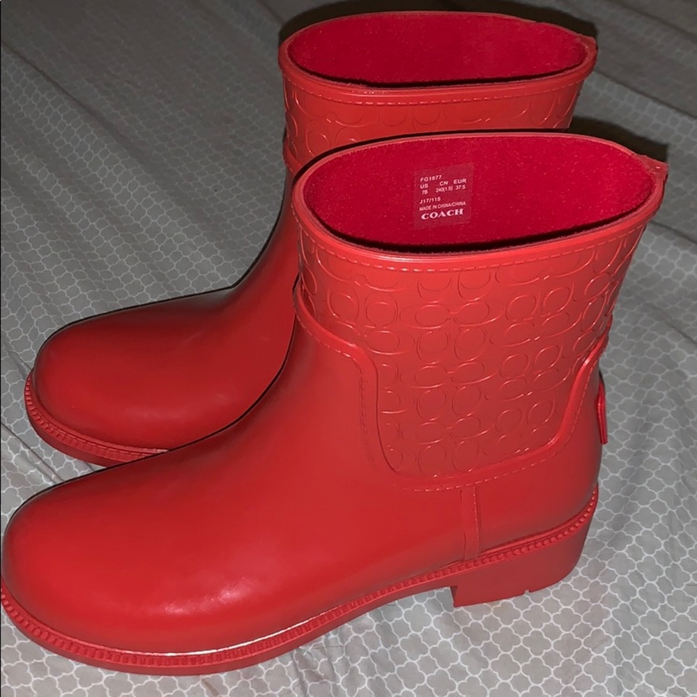 Coach rain boots